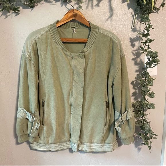 Free People Jackets & Blazers - Free people Bomber utility jacket small